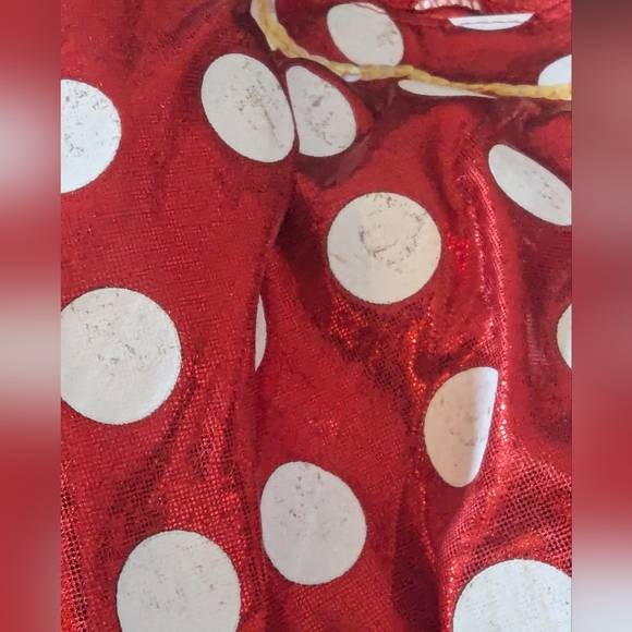 Disney Red Polka Dot Minnie Mouse Costume Dress Girls Medium Size 8/10 - Picture 9 of 17